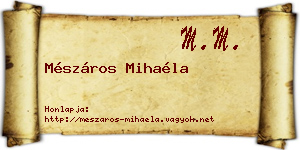 Mészáros Mihaéla névjegykártya
