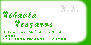mihaela meszaros business card